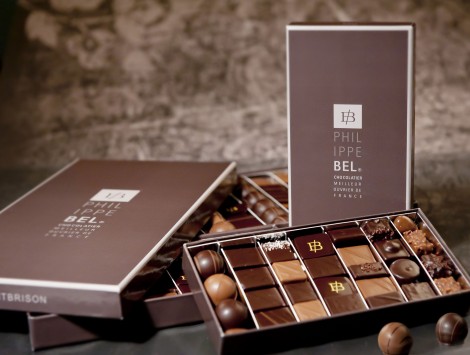 Assortiment de chocolats du MOF Chocolatier Philippe Bel.