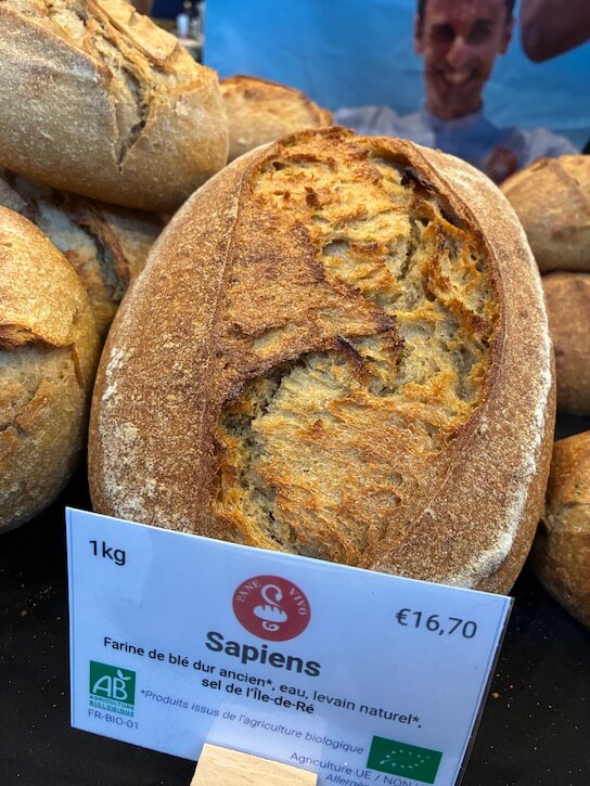 Sapiens, pain bio de la boulangerie Pane Vivo.